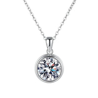 Halo Round Diamond Necklace