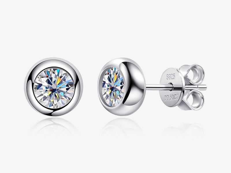 Halo Round Diamond Earrings