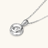 Halo Round Diamond Necklace