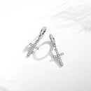 Mens Deluxe Diamond Cross Earrings