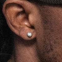 Mens Refined Diamond Stud Earrings